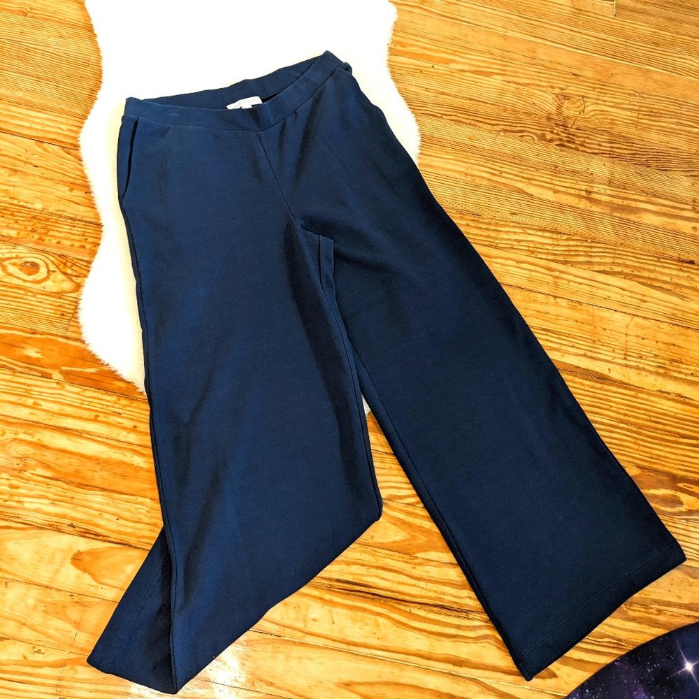 Pure J. Jill Wide Leg Pants in Navy Blue Small - Like New - Picture 2 of 8